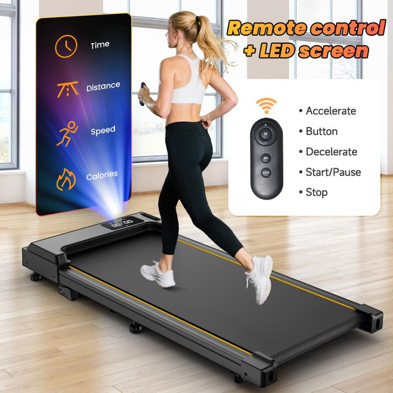 Jagjog Walking Pad Treadmill with 15-Degree Incline Remote Control LED Display Portable under Desk Treadmill for Small Spaces Home Office Exercise Equipment Fitness Workout Calories