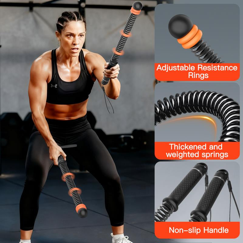 Cordless Battle Ropes for Home Gym - Portable HIIT Training Equipment for Men and Women - Ideal for Weighted Workouts and Fitness Gifts