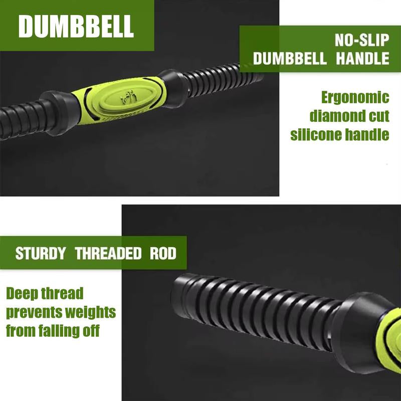 Emza Fitness Adjustable Dumbbells/Barbell/Kettlebell/Push-Up Stand - Upgraded with Ab Wheel - 22Lb/33Lb/44Lb/66Lb/88Lb, 10Kg/15Kg/20Kg/30Kg/40Kg - Home Gym Equipment for Men and Women (22, Pounds)