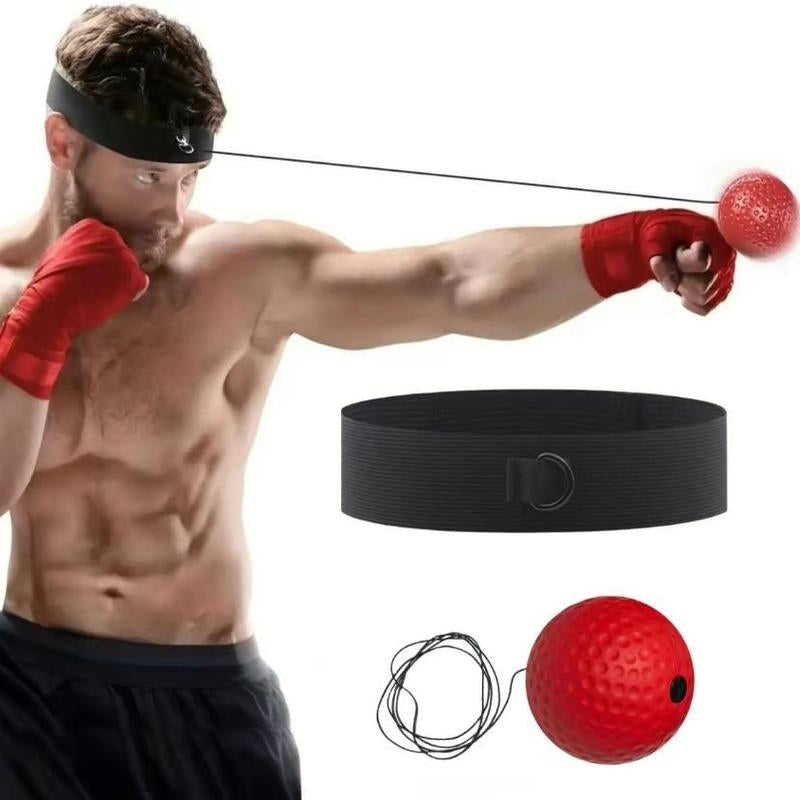 Adjustable Boxing Reflex Training Ball with Textured Grip for Enhanced Speed and Agility - Ideal Gift for Boxing Enthusiasts and Martial Arts Practitioners - Durable PU/Rubber Material