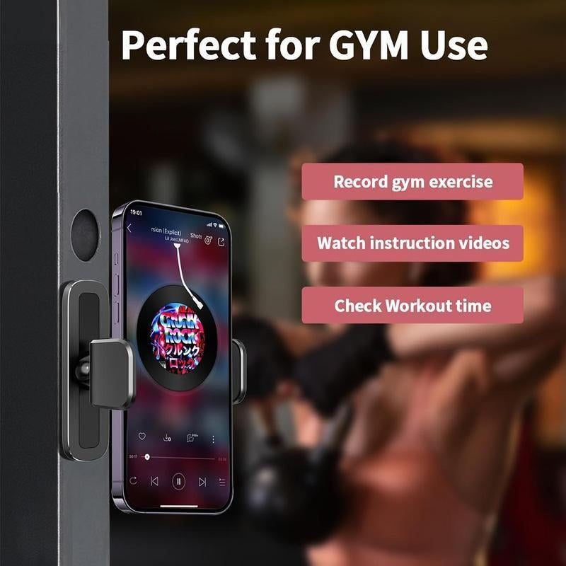 Gym Magnetic Phone Holder, 360° Adjustable Magnetic Phone Mount, Fitness Equipment Accessories for Home Gym