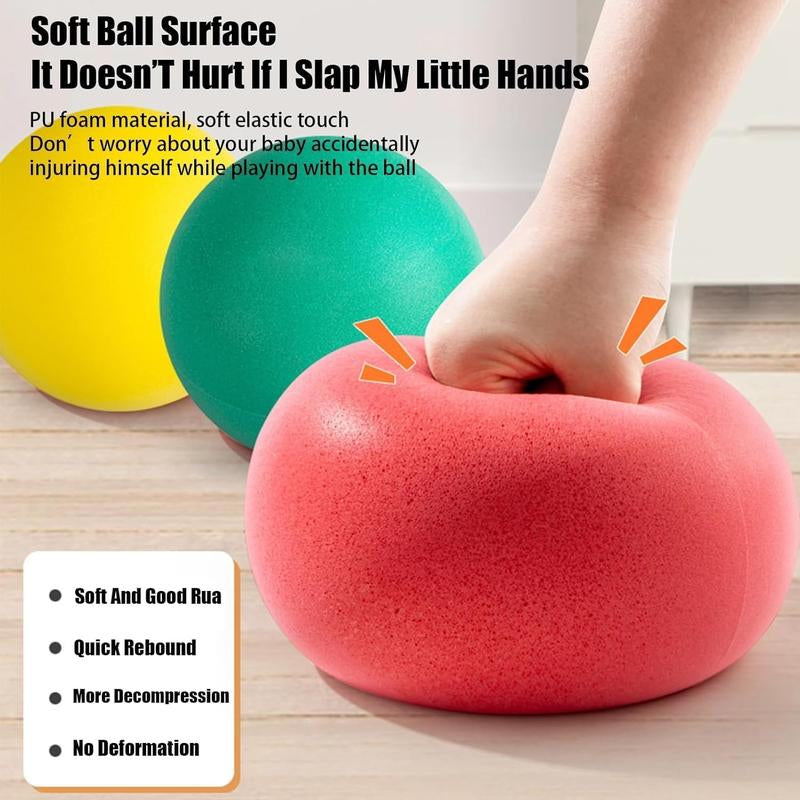 Silent Basketball Indoor Dribbling Quiet Foam Basketball Mute Basketball Indoor Training Gift for Youth Athletes No.7 (24Cm Orange) Foam Basketball