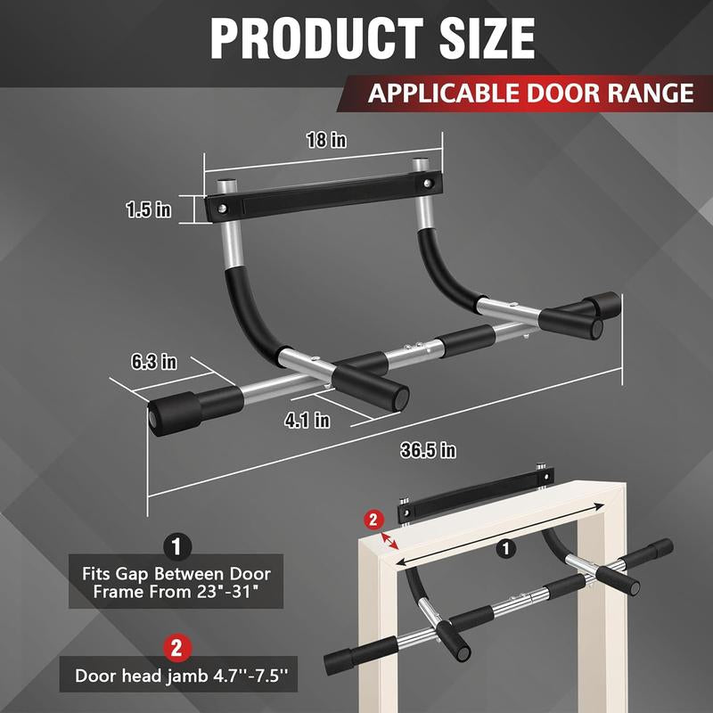 Doorway Pull up Bar, Home Gym Pull up Bar with Free Assembly Tool, Adjustable Portable Upper Body Fitness Workout for Home Gym