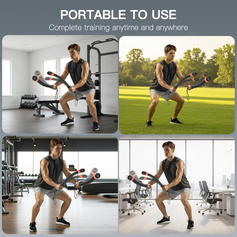 Cordless Battle Ropes for Home Gym - Portable HIIT Training Equipment for Men and Women - Ideal for Weighted Workouts and Fitness Gifts