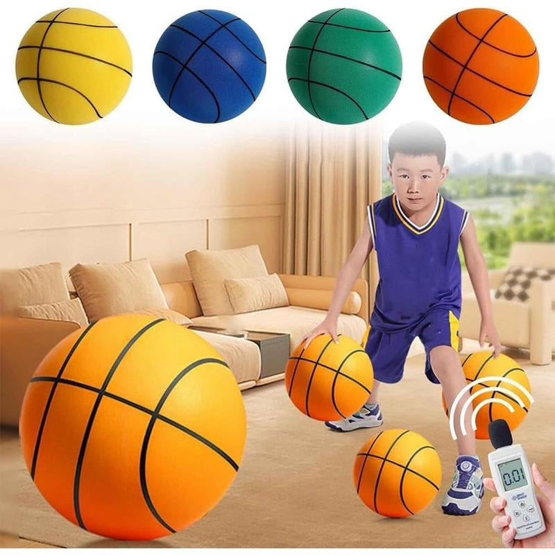 Silent Basketball Indoor Dribbling Quiet Foam Basketball Mute Basketball Indoor Training Gift for Youth Athletes No.7 (24Cm Orange) Foam Basketball