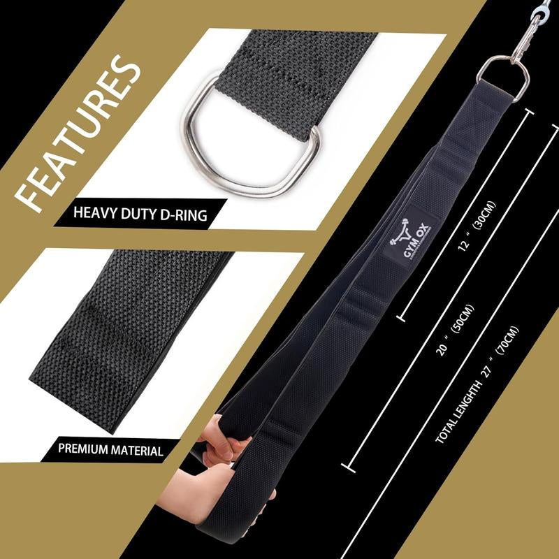 Long Tricep Rope Cable Attachment Tricep Pull down Attachment Gym Rope Attachment Tricep Strap Rope Handle