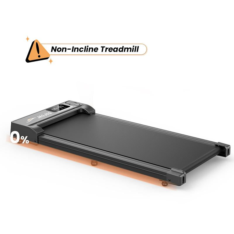 Jagjog Walking Pad Treadmill with 15-Degree Incline Remote Control LED Display Portable under Desk Treadmill for Small Spaces Home Office Exercise Equipment Fitness Workout Calories