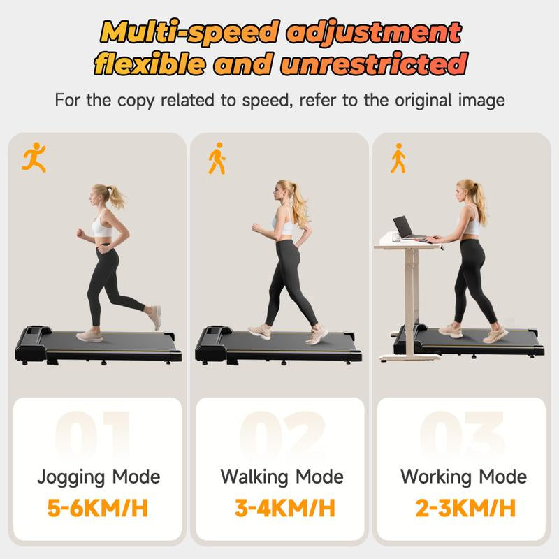Jagjog Walking Pad Treadmill with 15-Degree Incline Remote Control LED Display Portable under Desk Treadmill for Small Spaces Home Office Exercise Equipment Fitness Workout Calories
