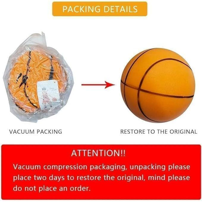 Silent Basketball Indoor Dribbling Quiet Foam Basketball Mute Basketball Indoor Training Gift for Youth Athletes No.7 (24Cm Orange) Foam Basketball