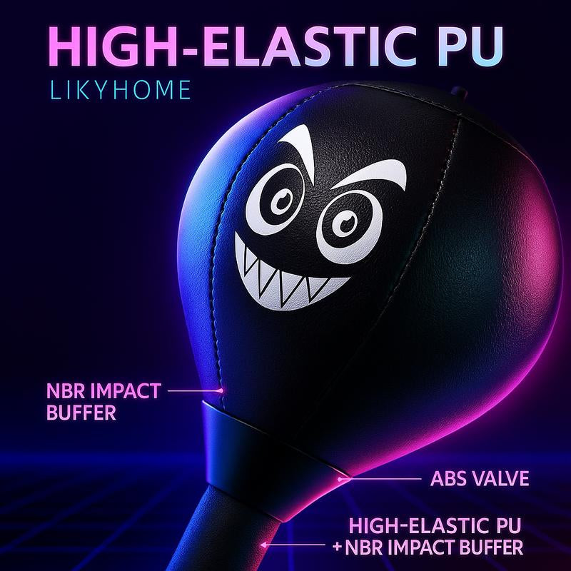 Desktop Punching Bag with Super-Grip Suction Cup Fast-Rebound Carbon Steel Spring High-Elastic PU Ball Stress Relief for Office Home Includes Hand Pump Fun Gift for Adults Kids Boxing Equipment Boxing Pad