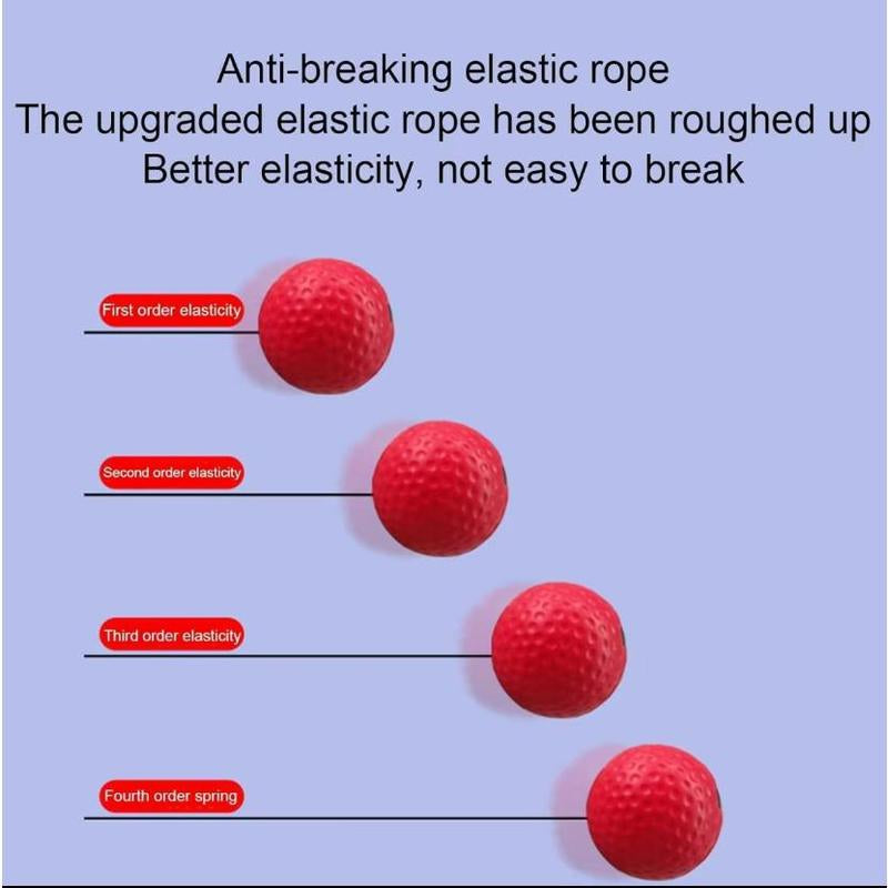 Adjustable Boxing Reflex Training Ball with Textured Grip for Enhanced Speed and Agility - Ideal Gift for Boxing Enthusiasts and Martial Arts Practitioners - Durable PU/Rubber Material