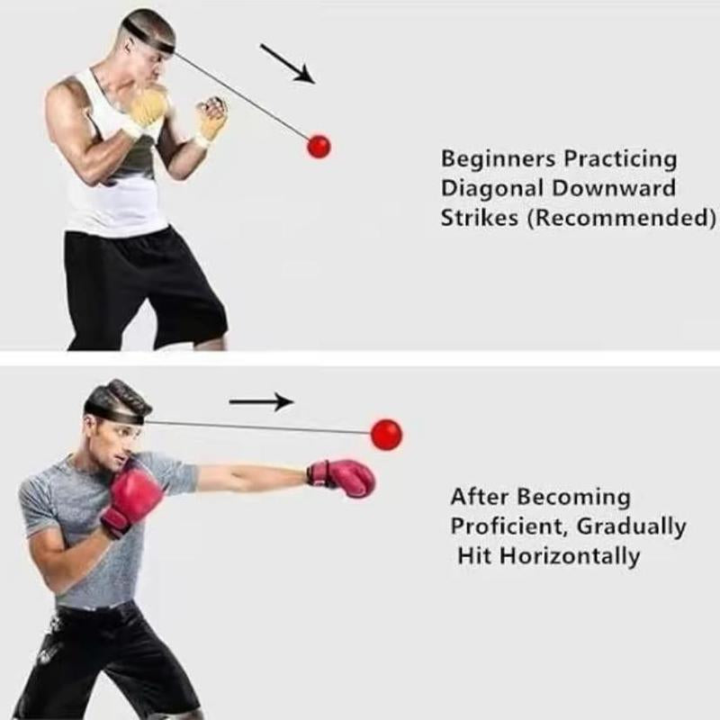 Adjustable Boxing Reflex Training Ball with Textured Grip for Enhanced Speed and Agility - Ideal Gift for Boxing Enthusiasts and Martial Arts Practitioners - Durable PU/Rubber Material