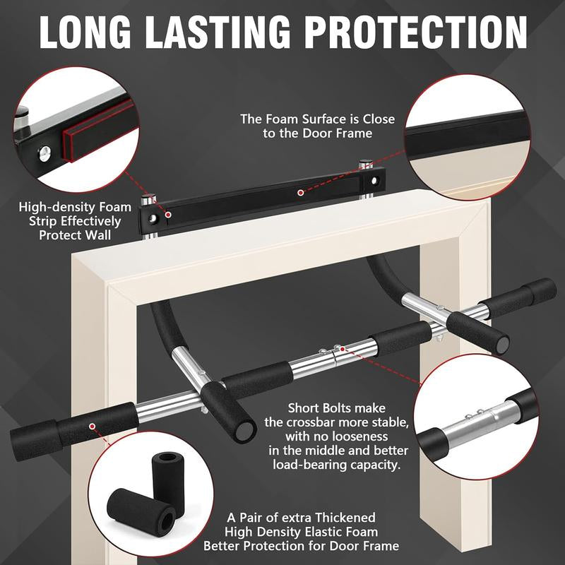Doorway Pull up Bar, Home Gym Pull up Bar with Free Assembly Tool, Adjustable Portable Upper Body Fitness Workout for Home Gym