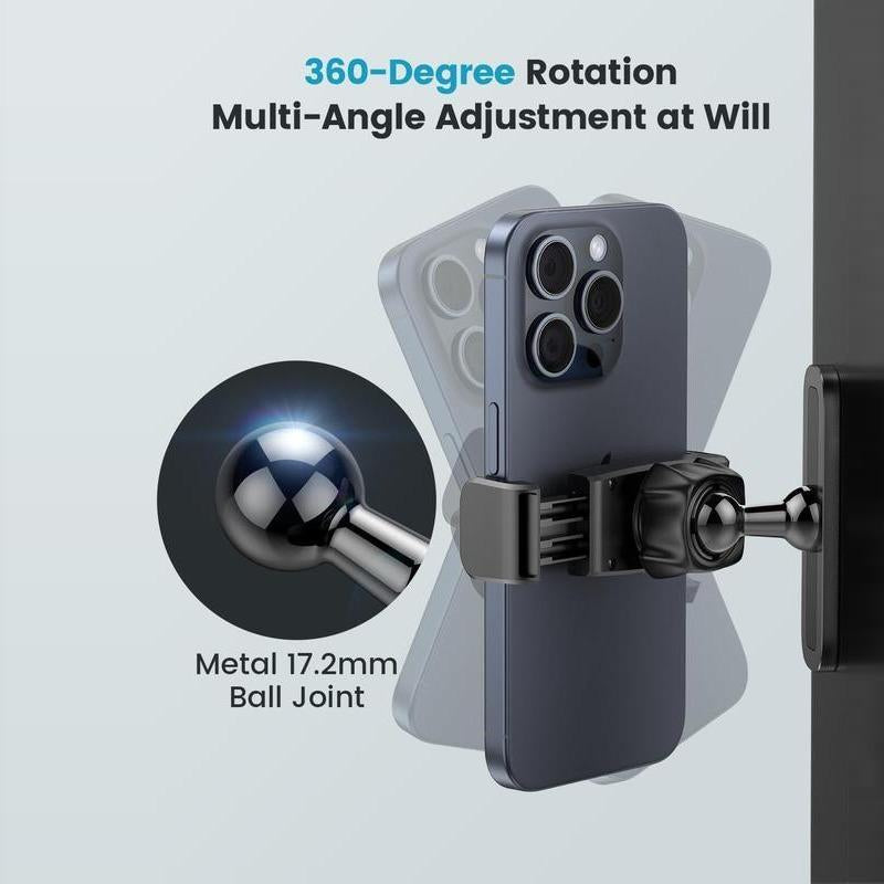 Gym Magnetic Phone Holder, 360° Adjustable Magnetic Phone Mount, Fitness Equipment Accessories for Home Gym
