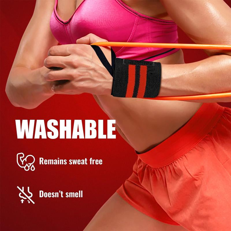 Sports Wristbands, 1 Pair Professional Wristbands for Weightlifting and Gym Training, Sports Wristband for Men & Women, Cuffs for Gym, Gym Wear, Gym Accessories, Exercise, Wrist Straps