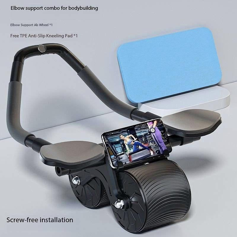 Abdominal Wheel Men'S and Women'Shome Elbow Brace Roller Exercise and Fitnessequipment Four-Wheel Healthy Belly Auto Reboundbelly Tuck and Roll